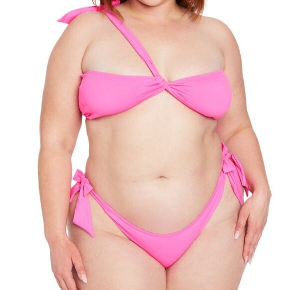 NWT Frederick's of Hollywood Laguna Pink Bikini Set Top/Bottom Women's Size M - Picture 2 of 11
